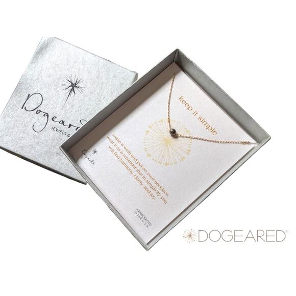 Dogeared “Keep It Simple” Gold-Dipped Faceted Bead Necklace – NWT with Gift Box - Picture 2 of 3